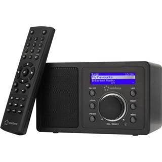 👉 Tafelradio zwart Renkforce RF-IR-MONO1 Internet Bluetooth, AUX, Internetradio, WiFi Geschikt voor DLNA 4016139334660