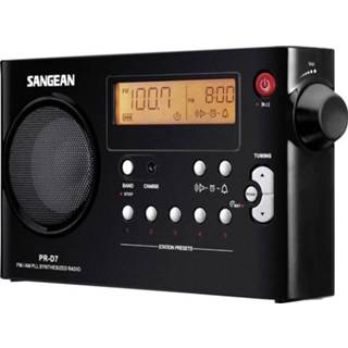 Zwart Sangean PR-D7 FM Transistorradio Middengolf, 4711317990934