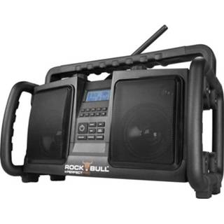 Perfectpro Rockbull DAB Bouwradio AUX, DAB, FM Spatwaterbestendig, Stofdicht zwart Bouwradio zwart PerfectPro Rockbull DAB+ AUX, DAB+, FM Spatwaterbestendig, Stofdicht 8717774762059