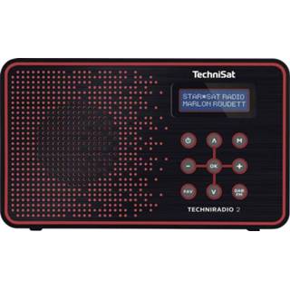 👉 Zwart rood TechniSat TechniRadio 2 DAB+ Transistorradio DAB+, FM Zwart, 4019588249653