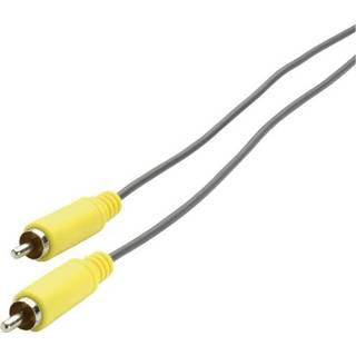 👉 Audiokabel geel grijs Digitale cinch audio Kabel [1x Cinch-stekker - 1x Cinch-stekker] 3 m Geel, SpeaKa Professional 4008928503050