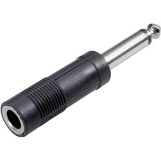 👉 SpeaKa Professional Jackplug Audio Adapter [1x Jackplug male 6.3 mm - 1x Jackplug female 6.3 mm] Zwart