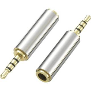 👉 SpeaKa Professional Jackplug Audio Adapter [1x Jackplug male 2.5 mm - 1x Jackplug female 3.5 mm] Zilver