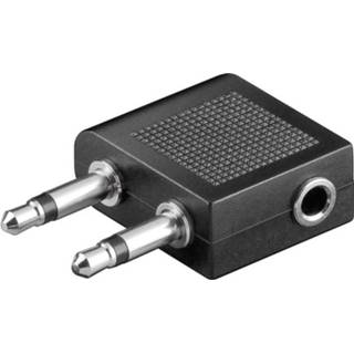 SpeaKa Professional Jackplug Audio Y-adapter [2x Jackplug male 3.5 mm - 1x Jackplug female 3.5 mm] Zwart