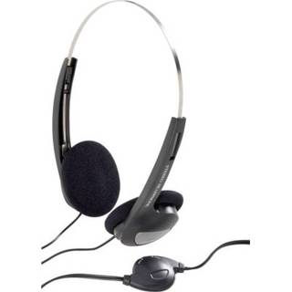 👉 Koptelefoon zwart Basetech CD-1000VR On Ear Volumeregeling, Lichtgewicht 4016138399158