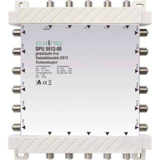 👉 Axing SPU 5512-09 Satelliet multiswitch cascade Ingangen (satelliet): 5 (4 satelliet / 1 terrestrisch) Aantal gebruikers: 12