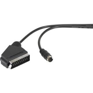 👉 DIN-aansluiting / SCART AV Aansluitkabel [1x Mini-DIN-stekker - 1x SCART-stekker] 1.5 m Zwart SpeaKa Professional