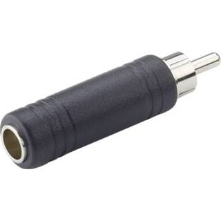 👉 Audio adapter zwart [1x Cinch-stekker - 1x Jackplug female 6.3 mm] Paccs 4260012633818