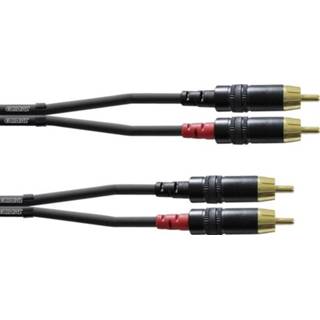 👉 Audio Adapterkabel [2x Cinch-stekker - 2x Cinch-stekker] 0.9 m Zwart Cordial