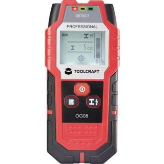 👉 Hout Detectieapparaat TOOLCRAFT OG 08 Detectiediepte (max.) 80 mm Geschikt voor Non-ferrometaal, Ferrometaal, Spanningsvoerende kabels, 4016139151021