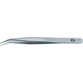 👉 C.K. T2336 Onderdelenpincet SM115 SA Met groeven, gebogen 30Â° 120 mm 5013969983906
