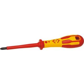 👉 VDE Kruiskop schroevendraaier C.K. Dextro PH 0 Koplengte: 60 mm DIN ISO 8764, DIN EN 60900