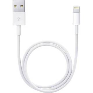 👉 Wit Apple iPad/iPhone/iPod Datakabel/Laadkabel [1x USB-A 2.0 stekker - 1x dock-stekker Lightning] 1 m 4016138960341