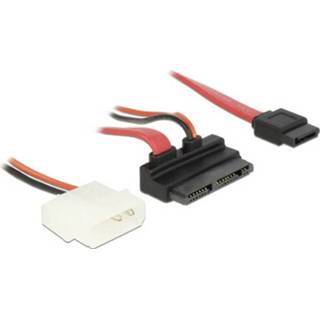 👉 Rood Harde schijf Kabel [1x Micro-SATA-combistekker 9+7 polig - 1x SATA-bus 7-polig, IDE-stroomstekker 4-polig] 0.30 m Delock 4043619839117