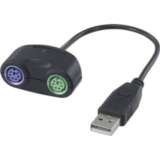 Toetsenbord zwart Renkforce USB / PS/2 Toetsenbord/muis Adapter 0.20 m 4016138982244