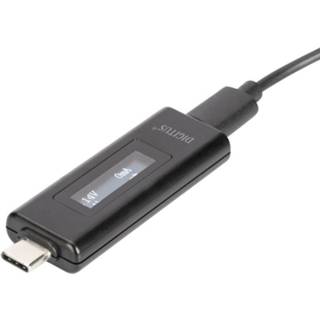 👉 Digitus USB Adapter [1x USB-C stekker - 1x bus] DA-70612 Met stroomteller 4016032434818