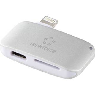 👉 Renkforce CR53E-APPLE Externe geheugenkaartlezer Apple Lightning Zilver