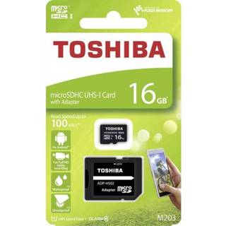 👉 Toshiba M203 microSDHC-kaart 16 GB Class 10, UHS-I incl. SD-adapter 4047999410942