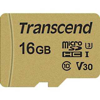 👉 Transcend Premium 500S microSDHC-kaart 16 GB Class 10, UHS-I, UHS-Class 3, v30 Video Speed incl. SD-adapter 760557841210