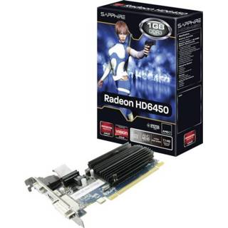 👉 Videokaart Sapphire AMD Radeon HD6450 1 GB DDR3-RAM PCIe x16 HDMI, DVI, VGA 4016138696493