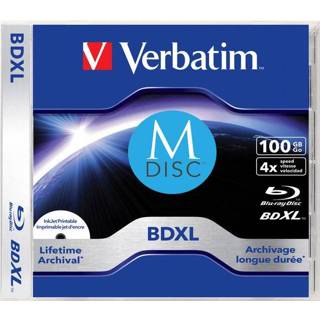 👉 Verbatim 43833 M-Disc Blu-ray 100 GB 1 stuks Slimcase Bedrukbaar 23942438335 360000989065