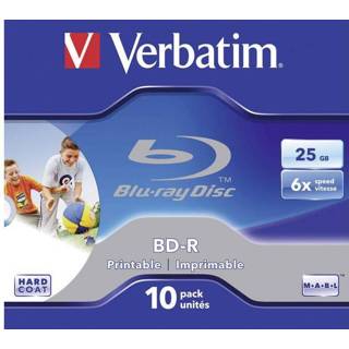 👉 Verbatim 43713 Blu-ray BD-R disc 25 GB 10 stuks Jewelcase Bedrukbaar 23942437130 360000989065
