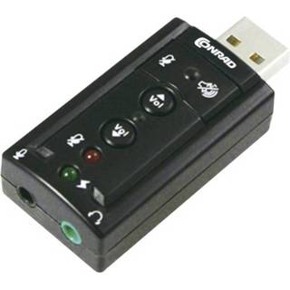 👉 Externe geluidskaart 7.1 USB-Soundbox Surround koptelefoonaansluitingen, volumeregeling 4016138716504