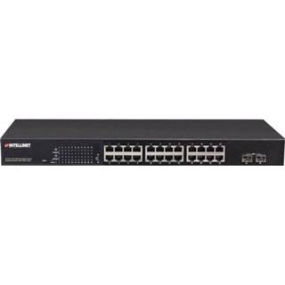 👉 Netwerk-switch Intellinet 560559 Netwerk switch RJ45/SFP 24 + 2 poorten 1 Gbit/s PoE-functie 766623560559