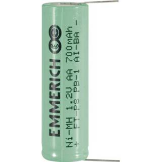 Oplaadbare batterij AA (penlite) Speciale 1.2 V NiMH 700 mAh Emmerich Mignon LÃ¶tpins 1 stuks 4016138533613