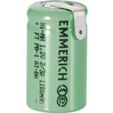 👉 Oplaadbare batterij 2/3 A Speciale 1.2 V NiMH 1100 mAh Emmerich ZLF 1 stuks 4016138533712