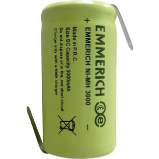 👉 Oplaadbare batterij Sub-C Speciale 1.2 V NiMH 3000 mAh Emmerich ZLF 1 stuks 4016138855685