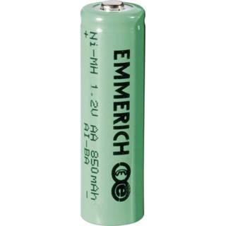 👉 Batterij Oplaadbare AA (penlite) NiMH Emmerich HR06 850 mAh 1.2 V 1 stuks 4016138533620