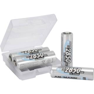 👉 Batterij Oplaadbare AA (penlite) NiMH Ansmann 4er + Box 2850 mAh 1.2 V 1 set 4013674033140