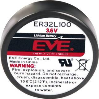 👉 Batterij EVE ER32L100 Speciale 1/6 D U-soldeerpinnen Lithium 3.6 V 1700 mAh 1 stuks 2050001420220