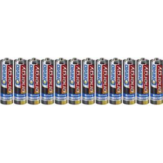 👉 Batterij AA (penlite) Conrad energy LR06 Zink-kool 1.5 V 12 stuks 4016138406146