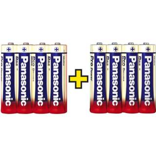 👉 Batterij alkaline AA (penlite) Panasonic Pro Power 4+4 gratis 1.5 V 8 stuks 5410853039983