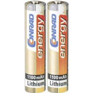 👉 Batterij AAA (potlood) Conrad energy Extreme Power LR03 Lithium 1.5 V 2 stuks 4016138388657