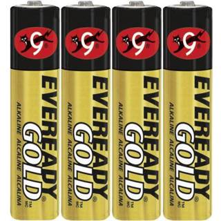 👉 Batterij goud alkaline AAA (potlood) Eveready Gold 1.5 V 4 stuks 7638900205930