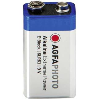 Agfaphoto batterij, blok alkaline 6LR61 Batterij alkaline 9V (blok) AgfaPhoto 6LR61 1 stuks 4250175802596