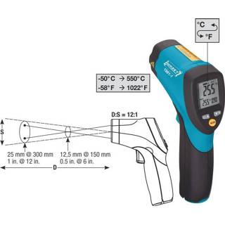 👉 Thermometer Infrarood-thermometer Hazet 1991-1 Optiek (thermometer) 12:1 -50 tot +550 Â°C Kalibratie conform: Fabrieksstandaard (zonder certificaat) 4000896156054