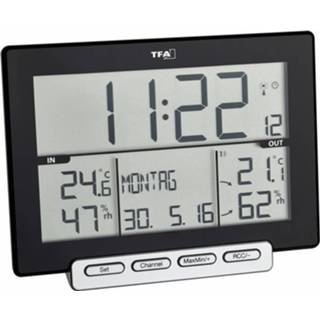 👉 Hygrometer zwart Draadloze thermo- en TFA Trinity 30.3058.01 4009816029638