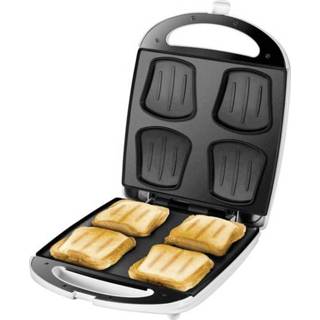 👉 Broodrooster wit zwart Unold Quadro Sandwich toaster Inklapbaar Wit/zwart 4011689484803