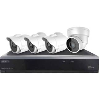👉 Bewakingscameraset Digitus DN-16121 Bewakingscamera-set 6-kanaals Met 4 cameras 4016032370741