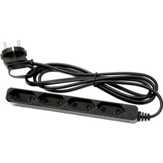 👉 Stekkerdoos zwart GAO EU4 BLACK zonder schakelaar 4-voudig Eurostekker 4004282402565