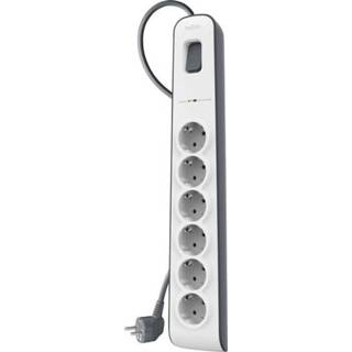 Belkin Overspanningsveilige stekkerdoos 6-voudig, Randaarde stekker wit grijs BSV603vf2M Stekkerdoos wit grijs Belkin BSV603vf2M Overspanningsveilige 6-voudig Wit, Randaarde stekker 745883659685
