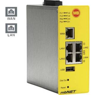 👉 Router MB Connect Line Industrie LAN, USB Aantal ingangen: 4 x uitgangen: 2 24 V/DC 4016139002507