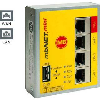 👉 Router MB Connect Line GmbH Industrie USB, LAN Aantal ingangen: 2 x uitgangen: 24 V/DC 4016139002576