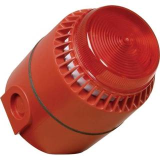 👉 ComPro Flashni Combi-signaalgever Rood Flitslicht, Continu geluid 24 V/DC 110 dB