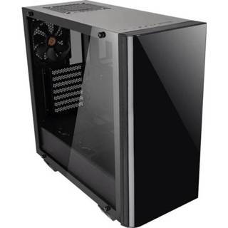 👉 Stoffilter zwart Midi-tower PC-behuizing Thermaltake View 21 TG 1 voorgeïnstalleerde ventilator, Zijvenster, 4717964409843