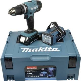 👉 Schroefmachine Accuklopboor/schroefmachine Makita DHP453RYLJ incl. 2 accus, koffer, acculamp 18 V 1.5 Ah Li-ion 88381683784